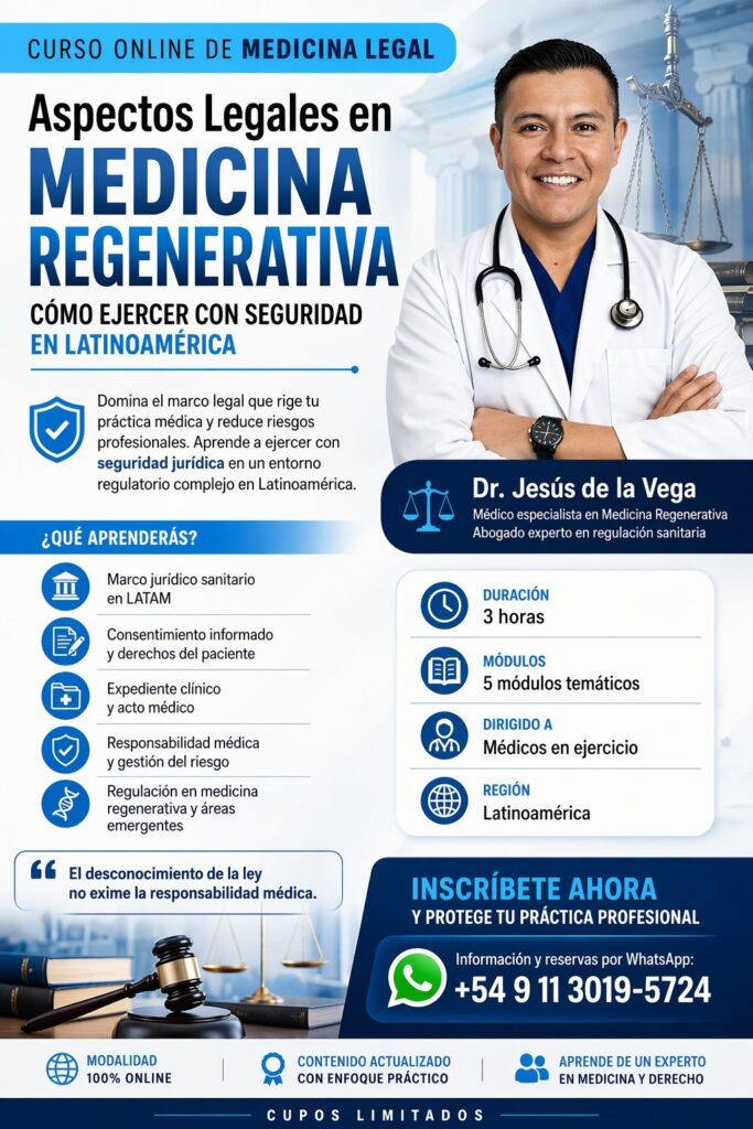 Aspectos Legales en Medicina Regenerativa