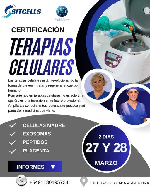Certificación en Terapias Celulares: Edición Presencial 2026
